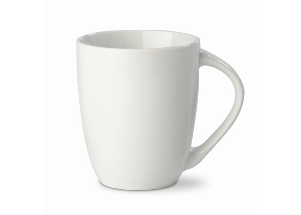 Conical Porcelain White Mug - Leeds