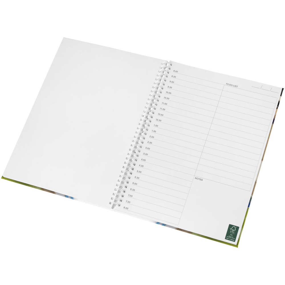 A wirebound notebook with blank pages from Luckington - Holsworthy