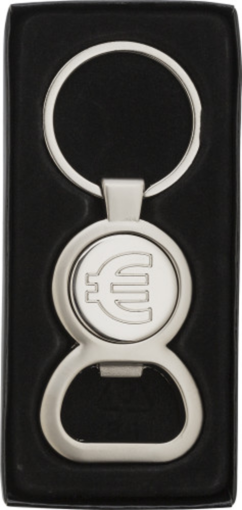 Porte-clés décapsuleur personnalisé avec jeton caddie - Courbevoie