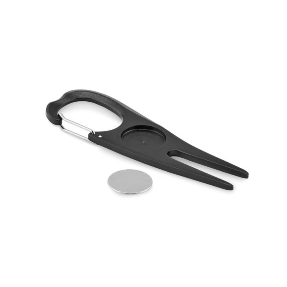 This aluminum golf divot tool comes with a magnetic detachable ball marker and is available in Lower Slaughter. - Royal Tunbridge Wells