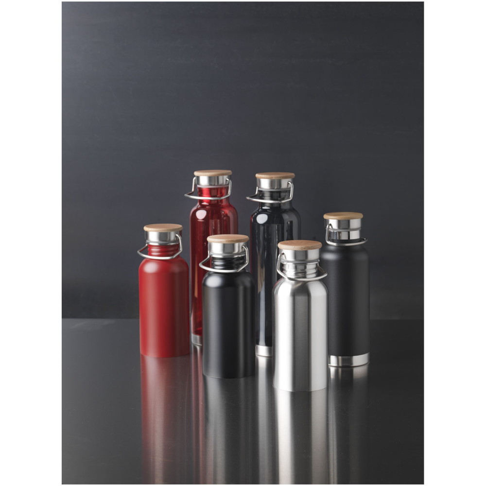 Stainless Steel Bottle with Bamboo Lid - Shaftesbury