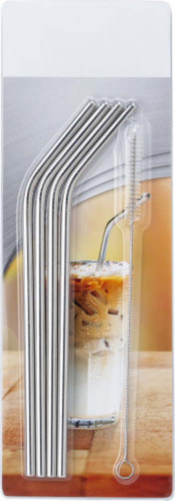 Set of Eco-Friendly Stainless Steel Drinking Straws - Little Crosby