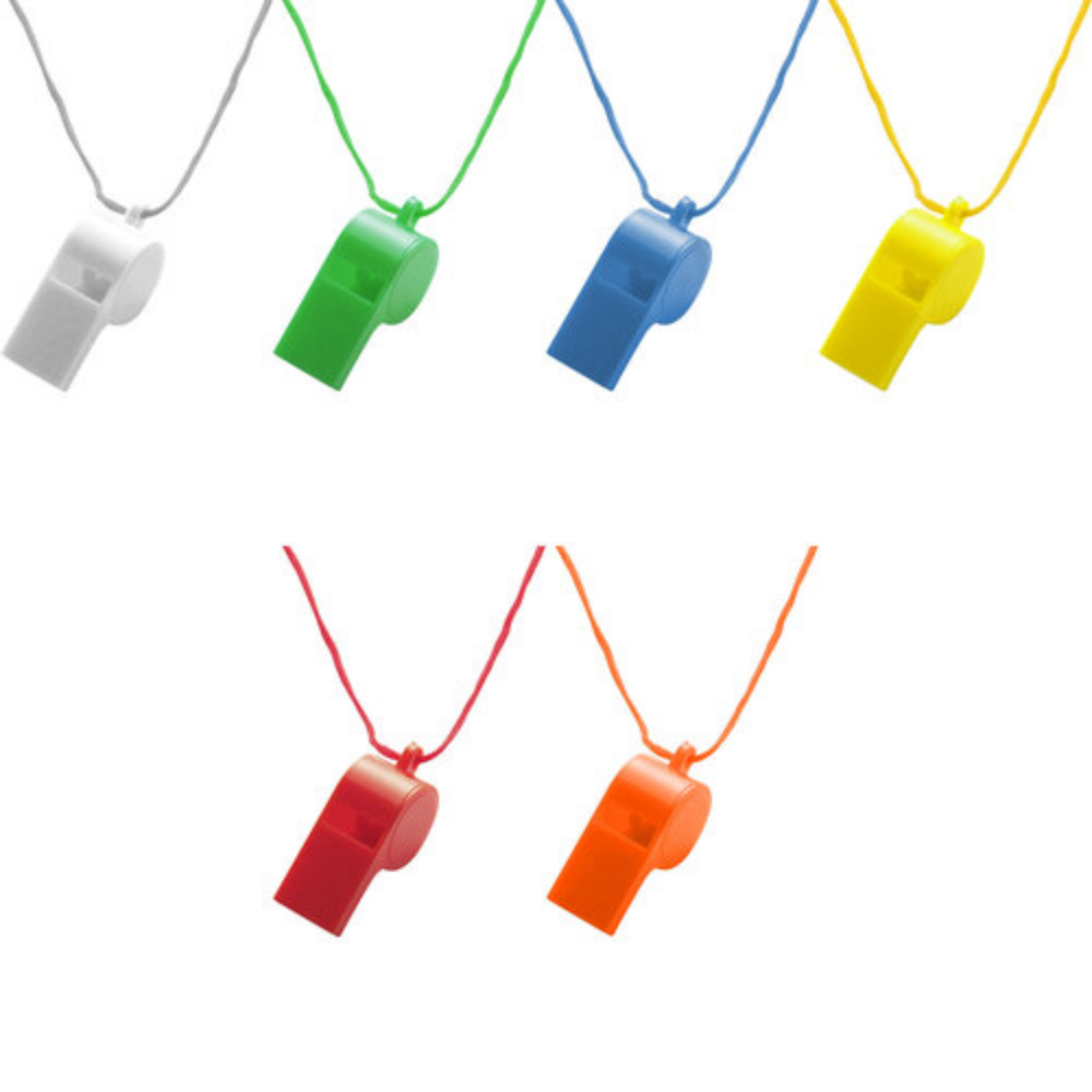 Box of Plastic Whistles with Neck Cord - Warehorne