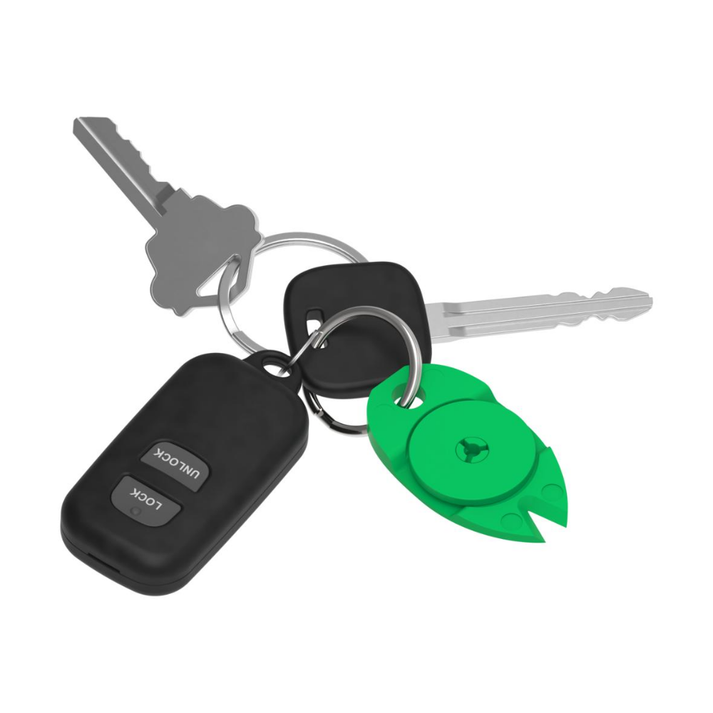 Anhänger-Schlüssel zur Zeckenentfernung für den Einkaufswagen - Droß
