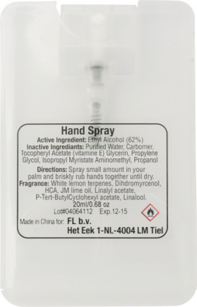 Custodia Spray Igienizzante per Mani a Forma di Carta di Credito - Cerreto Guidi