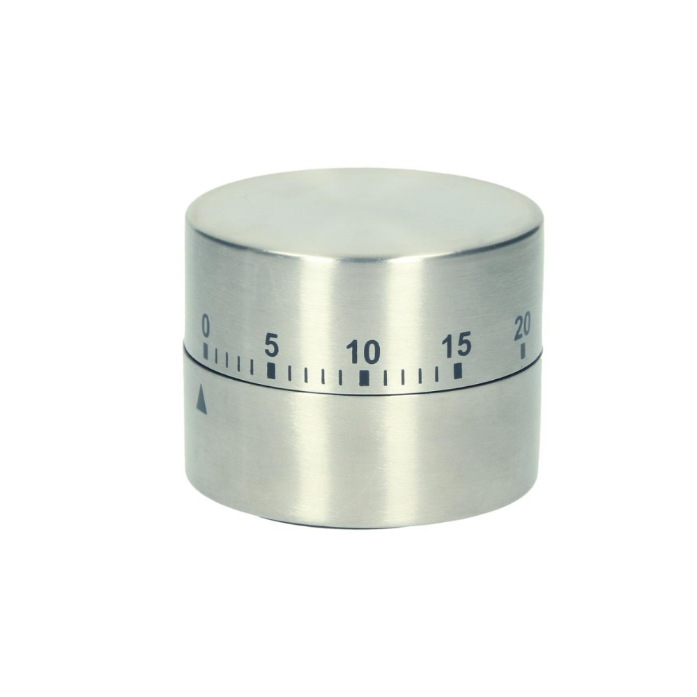 Cylindrical Stainless Steel Kitchen Timer - Carlton