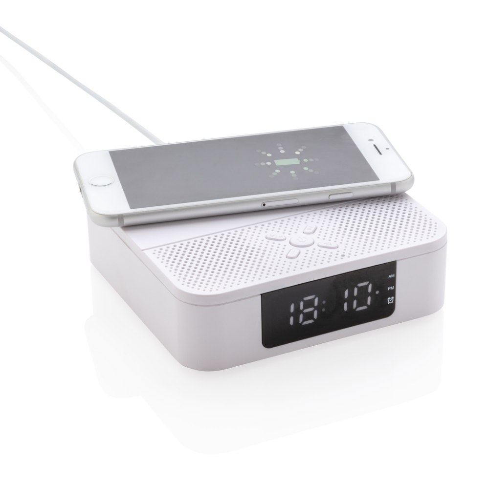Wireless Speaker with Wireless Charging Pad and Alarm Clock - Stiffkey - Largs