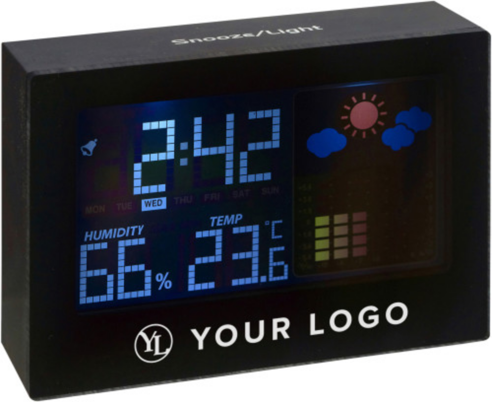 Digital Weather Station Clock with Alarm - Derby