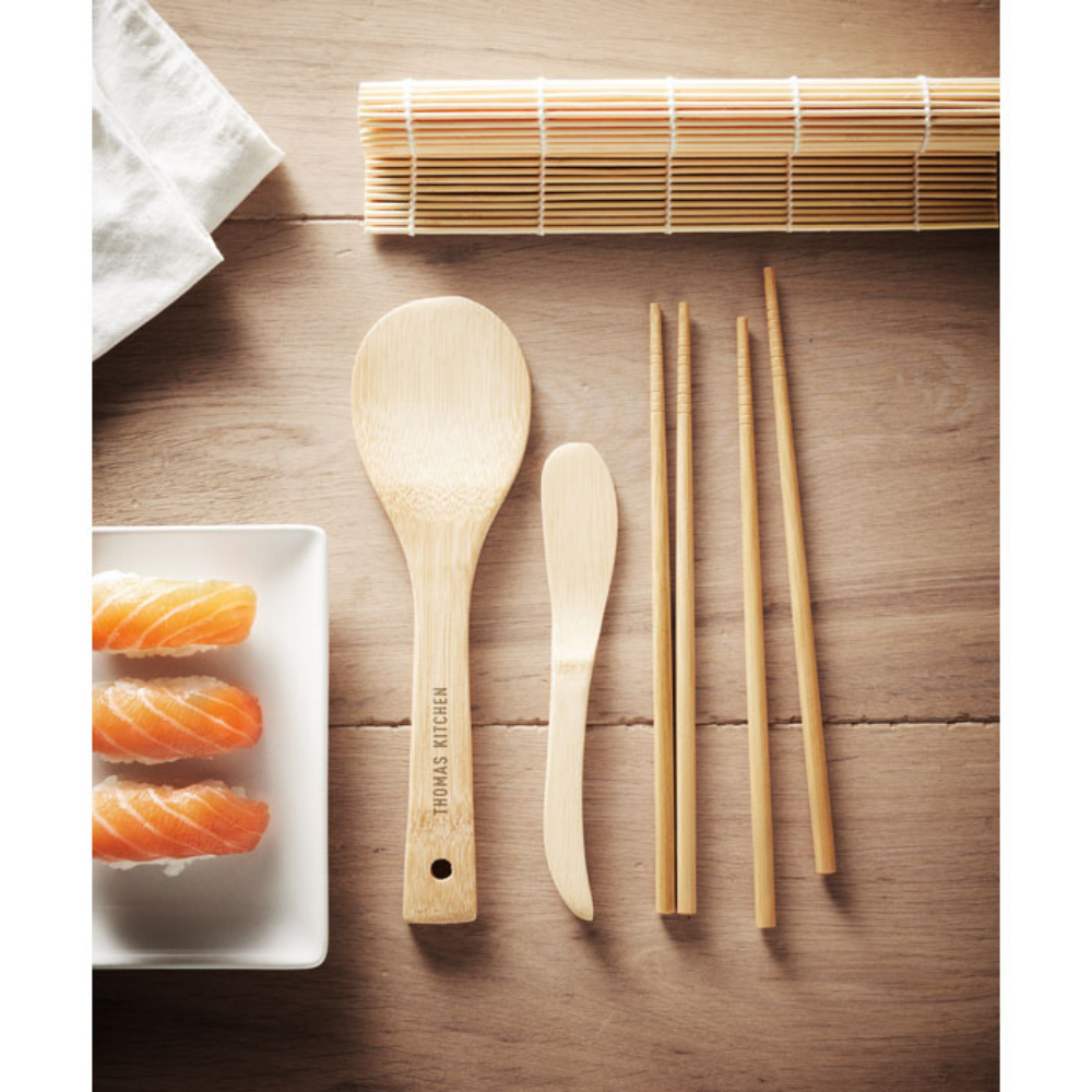 Kit per fare sushi in 5 pezzi in sacchetto di cotone - Rasura