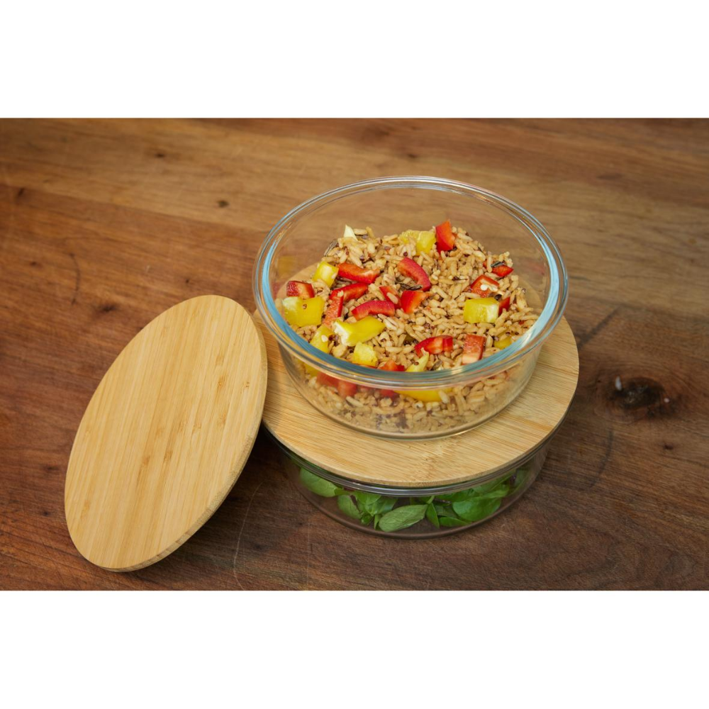 Borosilicate Glass Round Container with Bamboo Lid - Earlswood
