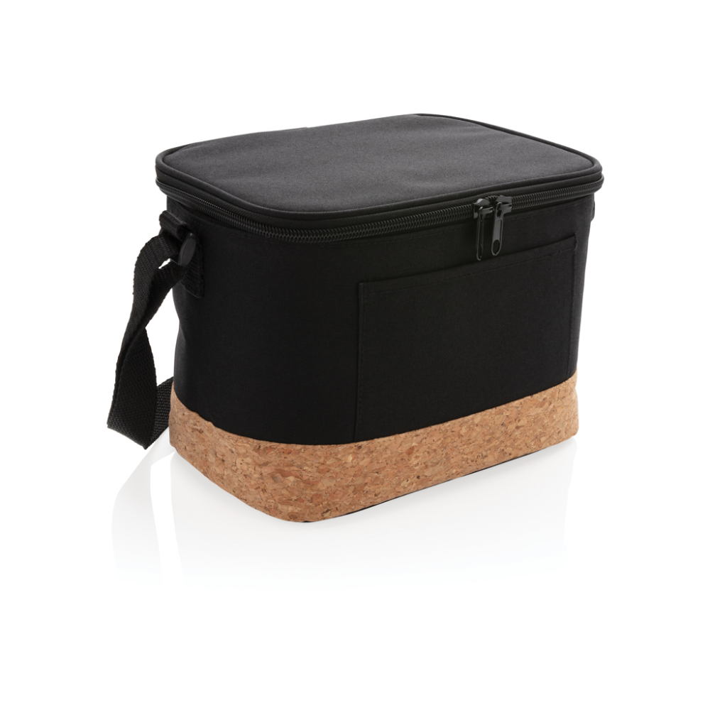 A cooler bag with two different shades, featuring cork details. - Glasgow