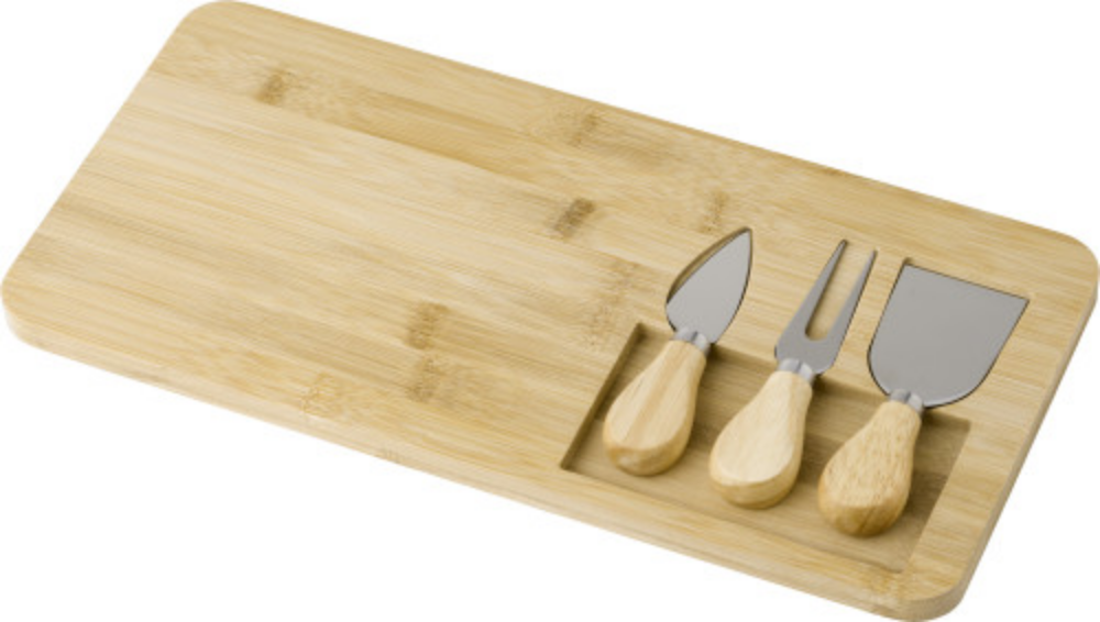Tagliere di bambù per formaggi con utensili - Capiago Intimiano