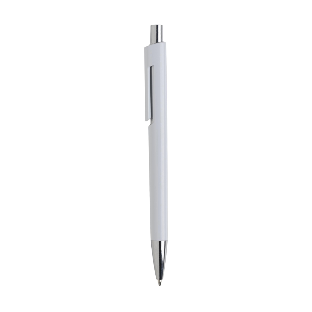 A shimmering, silver barrel ballpoint pen with a buoyancy feature from Waddington. - Welwyn Garden City