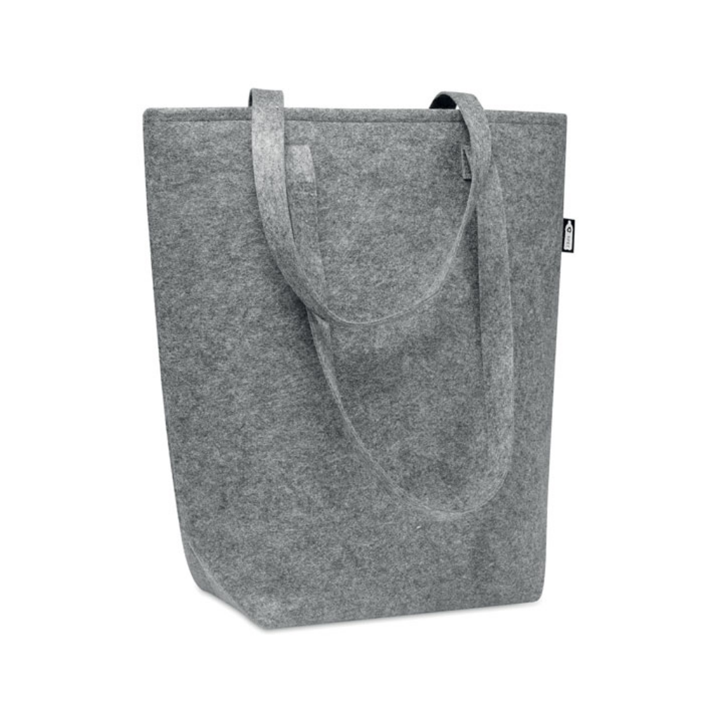 RPET Felt Shopping Bag with Long Handle - Much Wenlock - Mossley