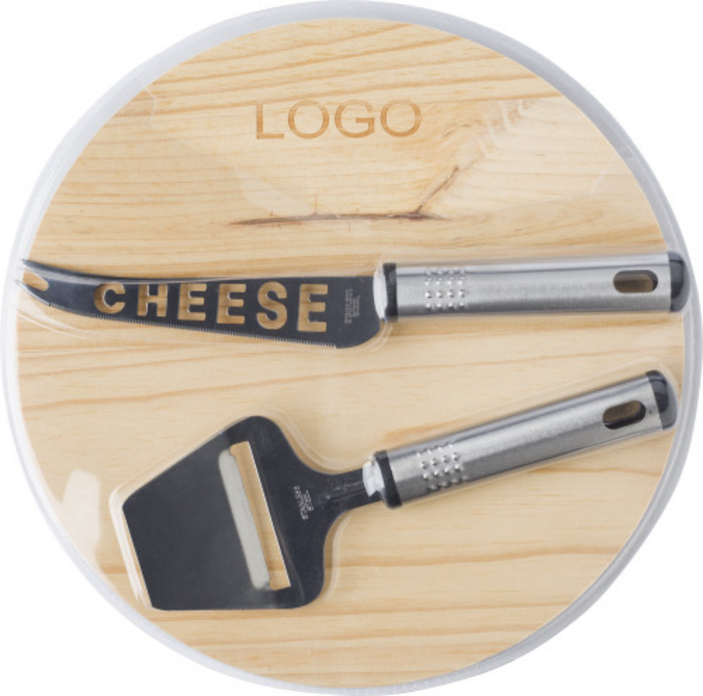 Set per formaggio in legno con coltello e affettatrice - Mura