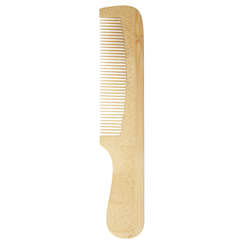 This hair comb is made from Bamboo, which makes it eco-friendly and sustainable. - Carlton-le-Moorland
