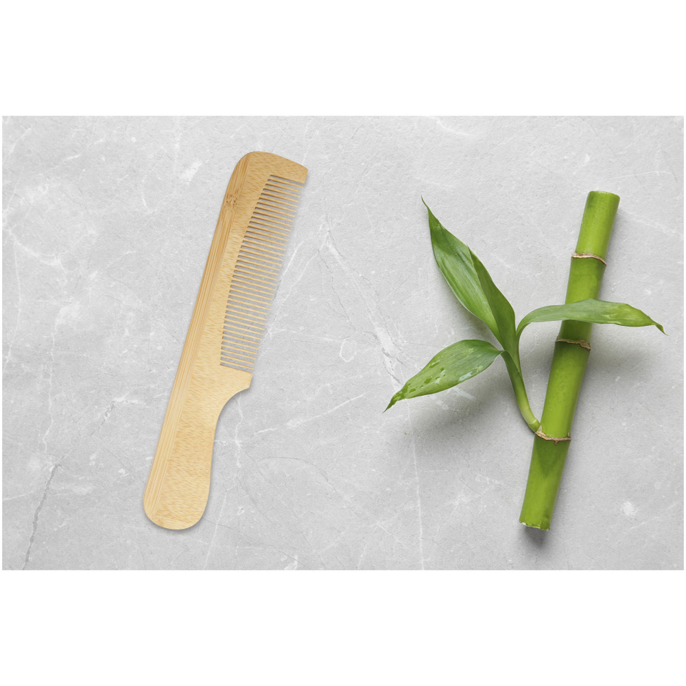 This hair comb is made from Bamboo, which makes it eco-friendly and sustainable. - Carlton-le-Moorland