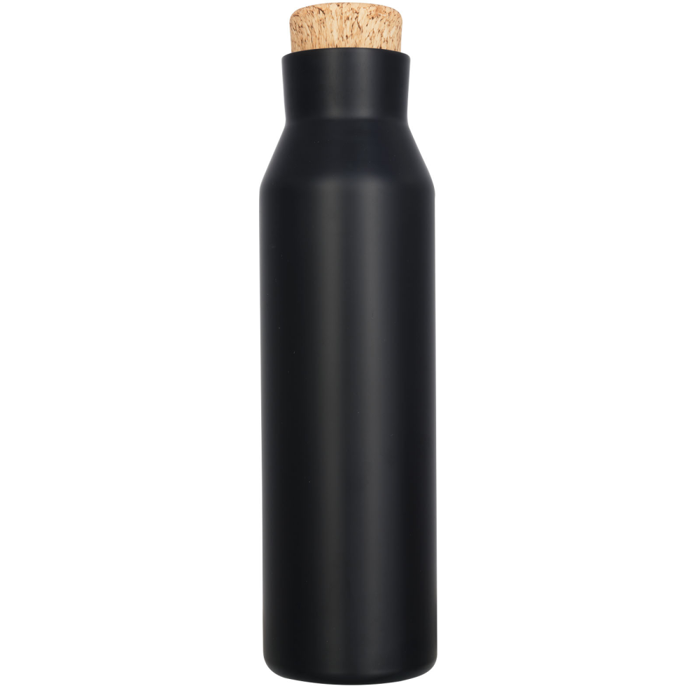 Double-Wall Stainless Steel Vacuum Bottle with Cork-Look Lid - Rawtenstall