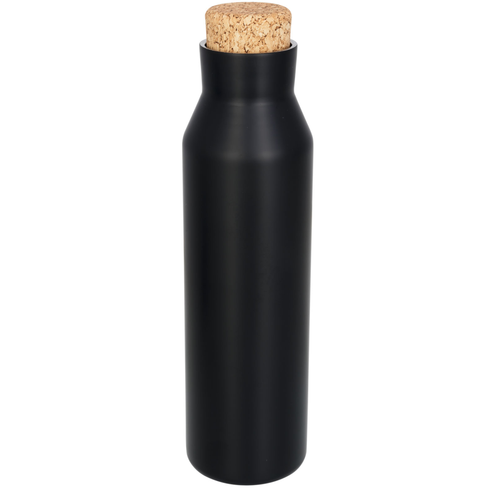 Double-Wall Stainless Steel Vacuum Bottle with Cork-Look Lid - Rawtenstall