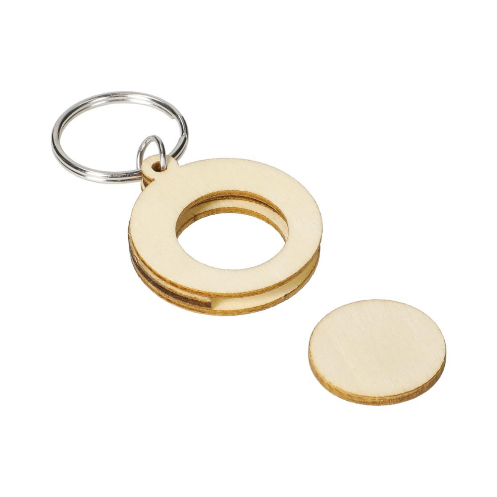 Rounded key ring with a fob token for shopping carts - Mexborough