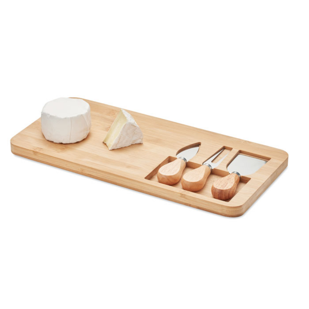 Northleach Bamboo Cheese Serving Board Set - Evesham