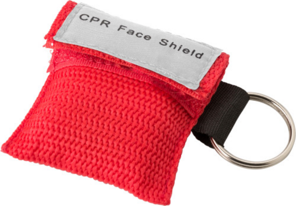 Maschera CPR in plastica in borsa di poliestere con chiusura in velcro - Morrovalle