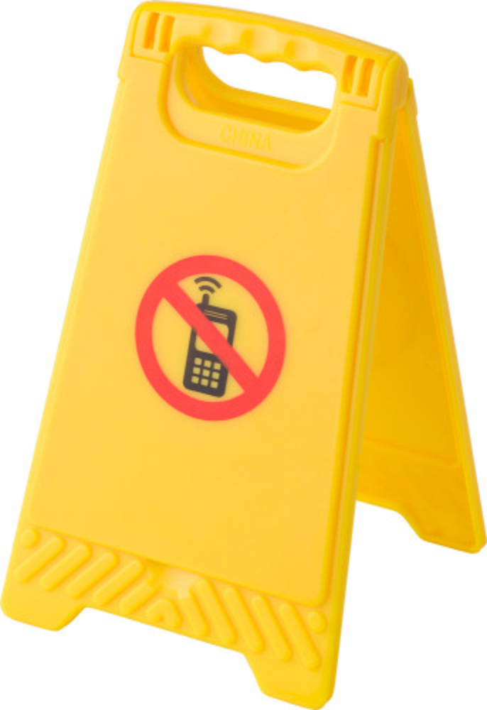 Panneau d'avertissement en plastique 'pas de téléphones mobiles' avec un miroir - Vaux-sur-Vienne