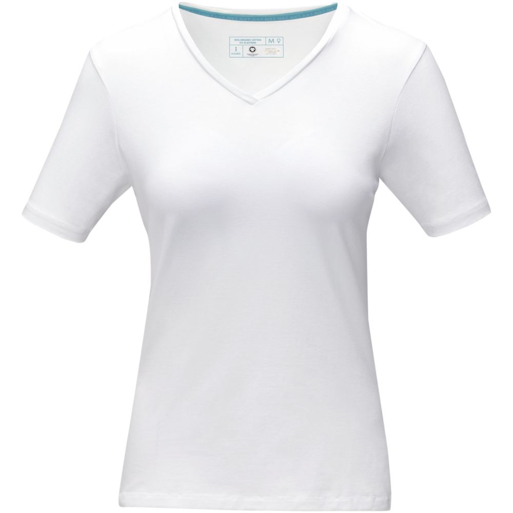 T-shirt da donna a maniche corte Kawartha GOTS biologica con collo a V - Capalbio