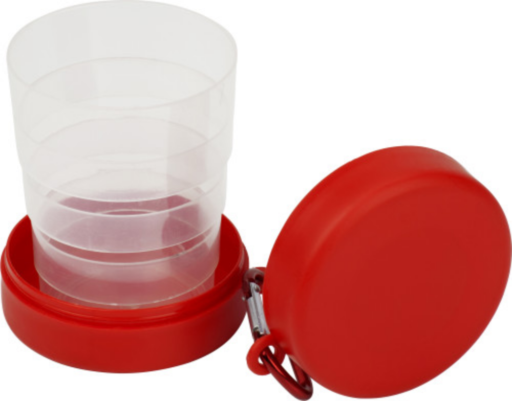 Una taza que puede ser plegada para un fácil almacenamiento y viene con un compartimento separado y un mosquetón - Little Barford - Pedreguer