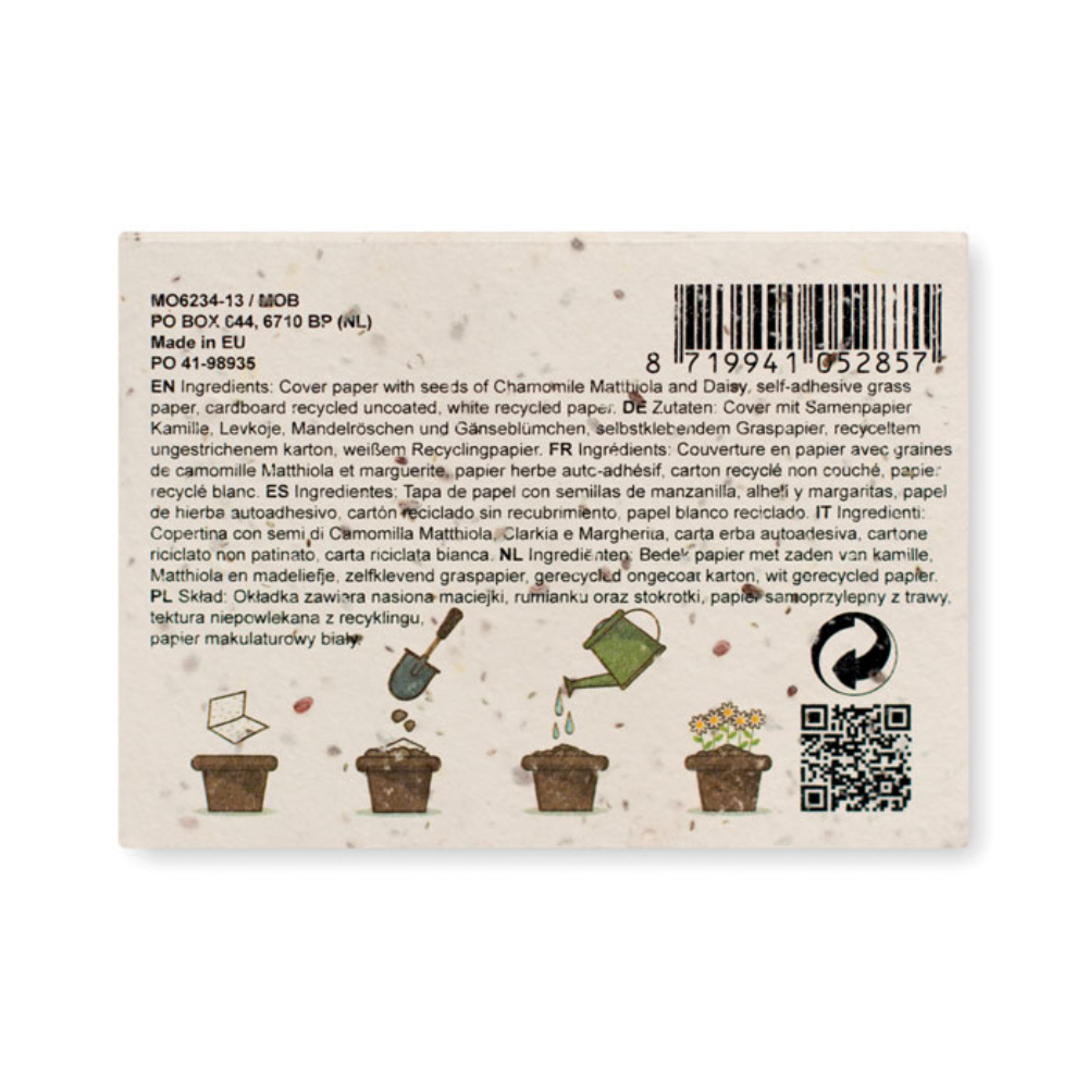 Bloc-notes personnalisé avec couverture à planter - Blume - Zaprinta France