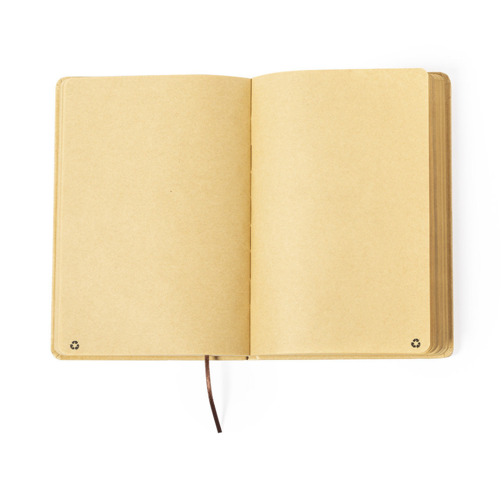 A5 Notizbuch mit Hardcover aus recycelter Pappe - Halle 
