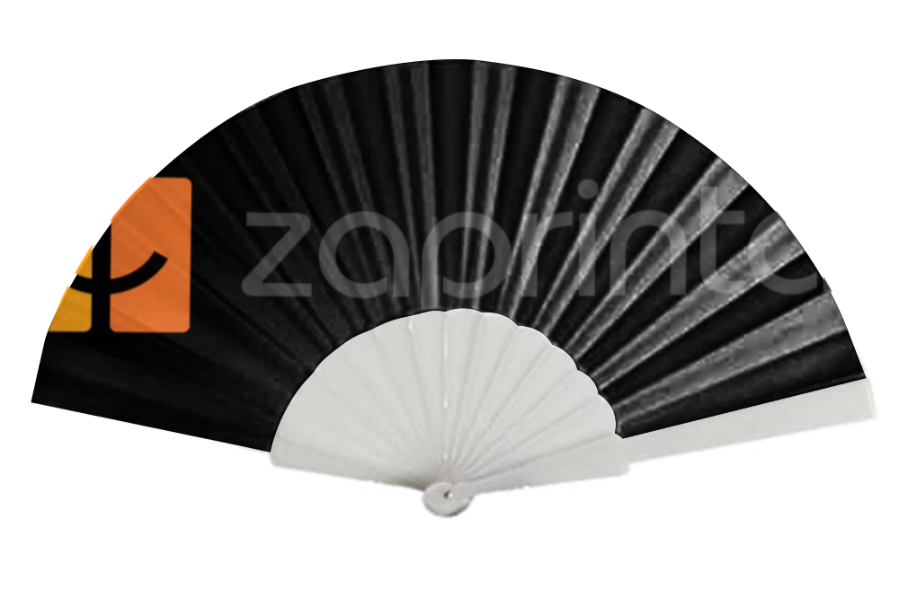 A vibrant, full-colored hand fan made of plastic - Little Snoring - Tenterden