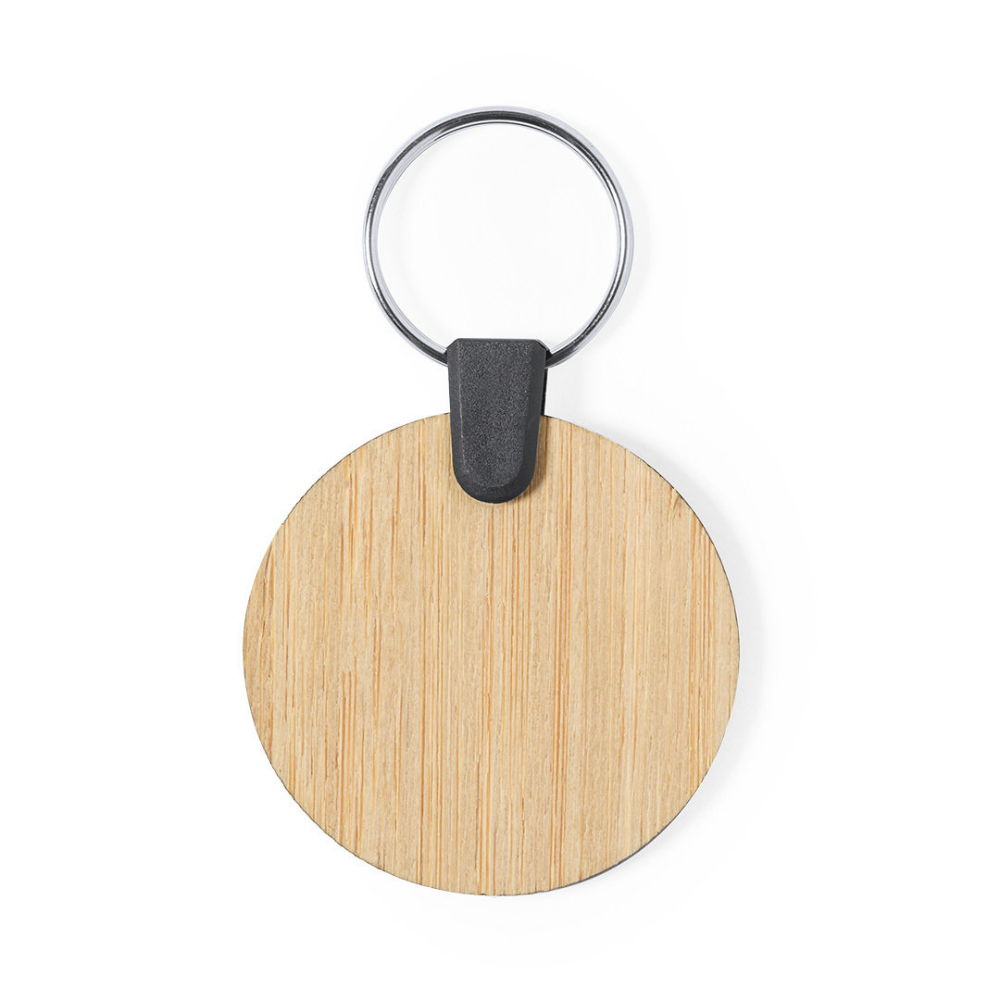 Personalisierter Schlüsselanhänger aus Bambus - Rust