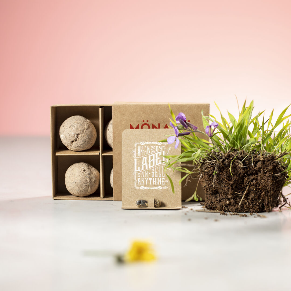 Carton recyclé personnalisé avec graines en capsule - Taim - Zaprinta Belgique