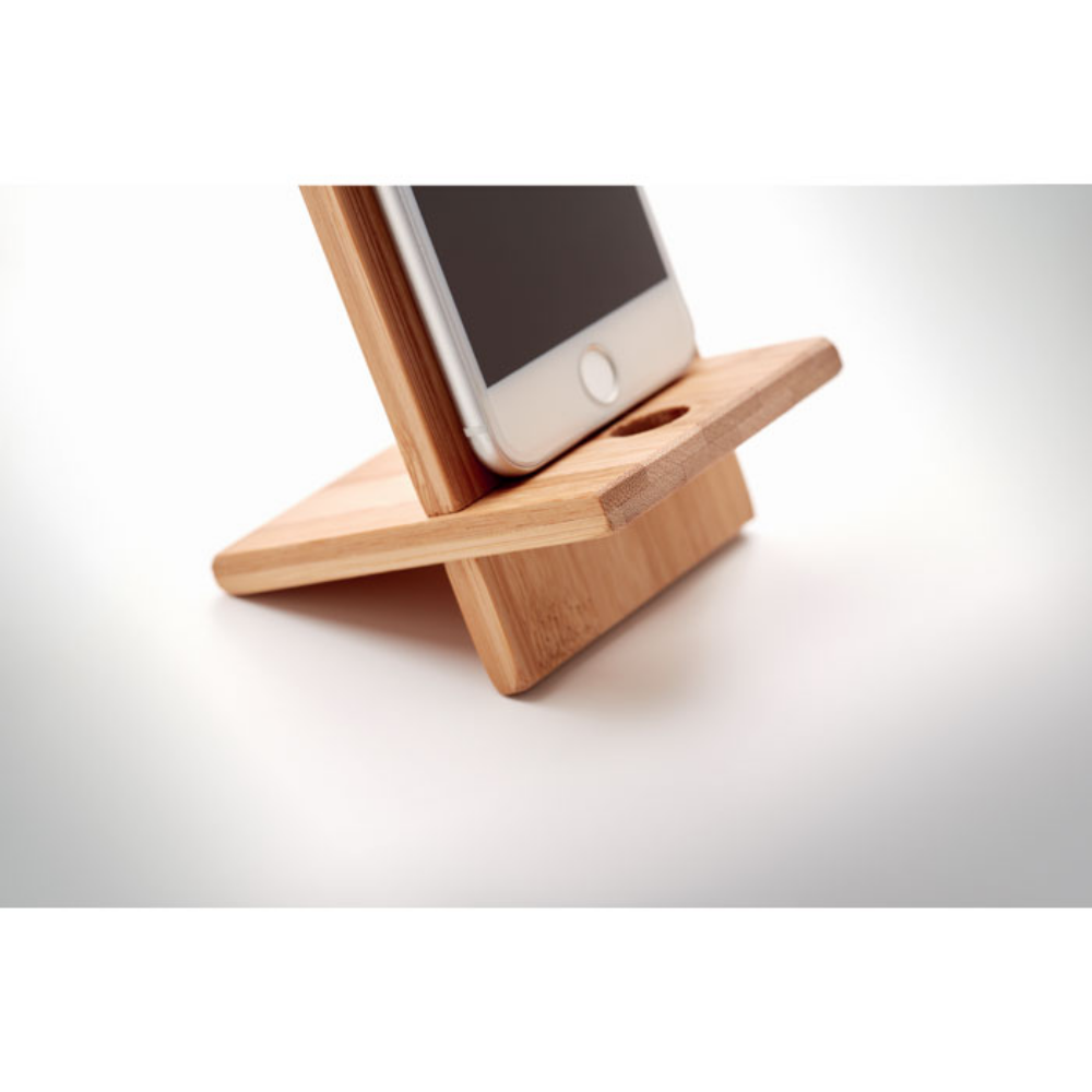 Personalisierter Smartphonehalter aus Bambus - Mattis