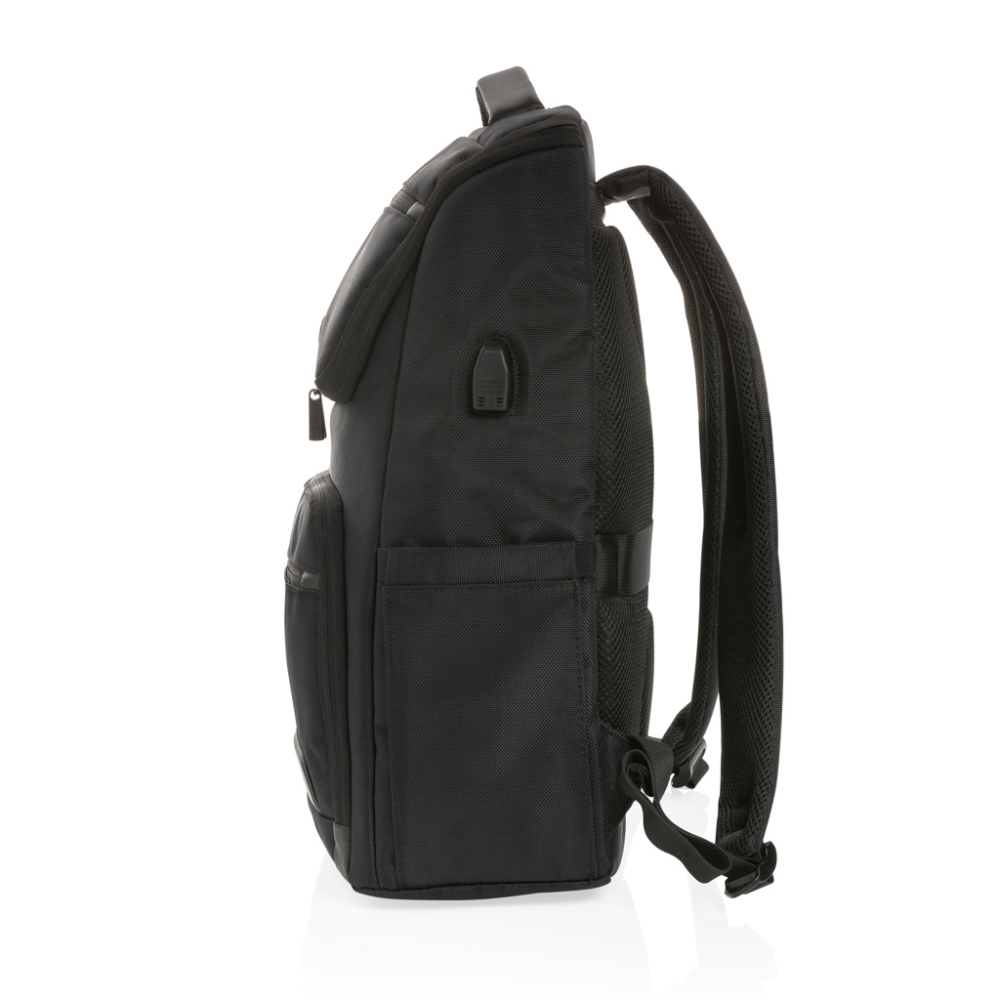 AWARE™ Recycled Polyester Laptop Backpack - Upham