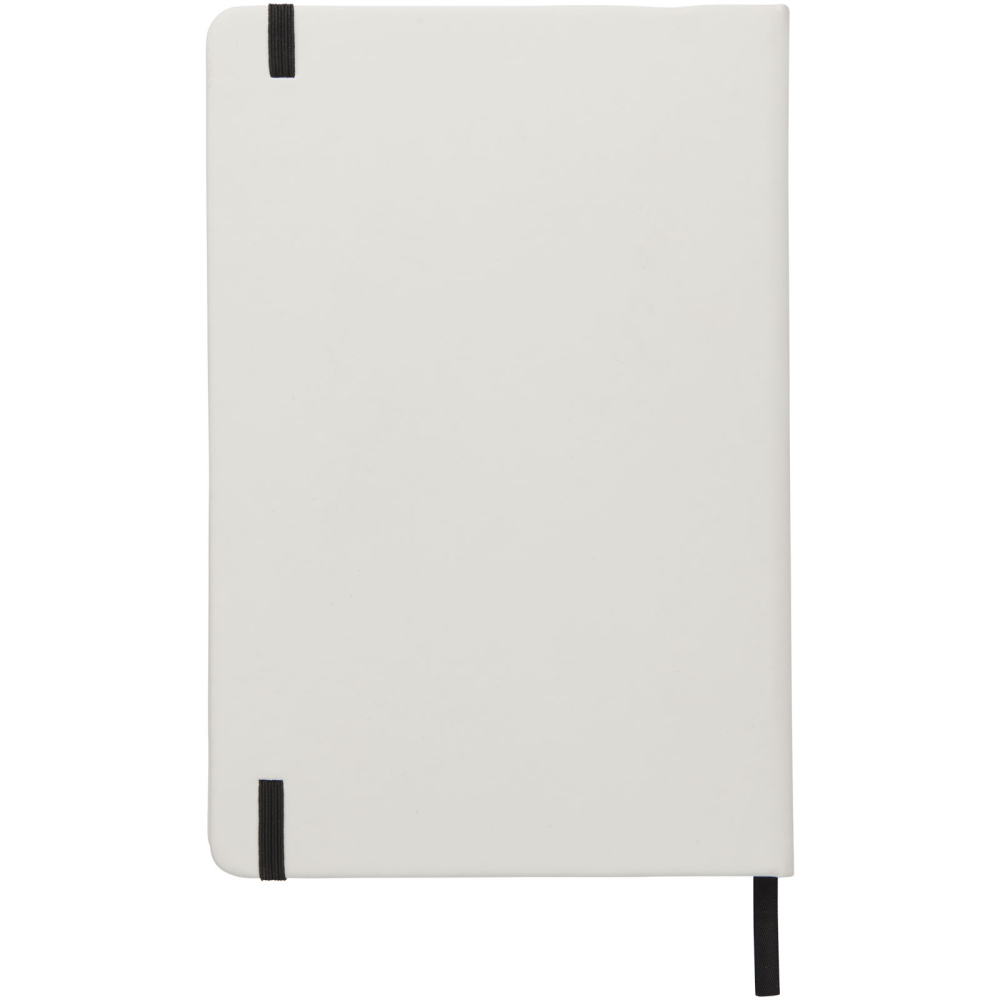 White A5 Elastic Closure Notebook with Ribbon - Irby