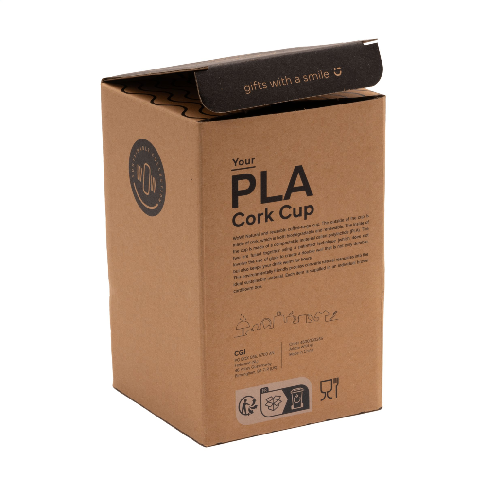 PLA Cork Cup 350 ml Kaffeebecher