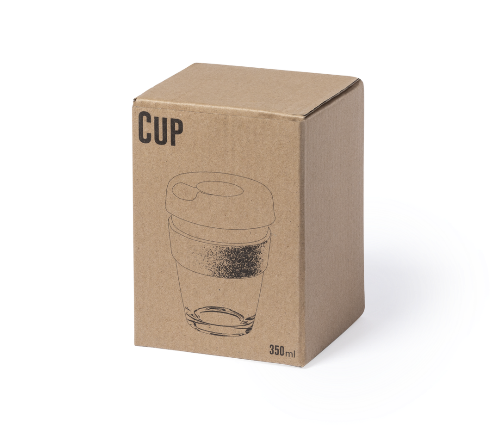 Reusable Borosilicate Glass Cup with Natural Cork Band - Longford