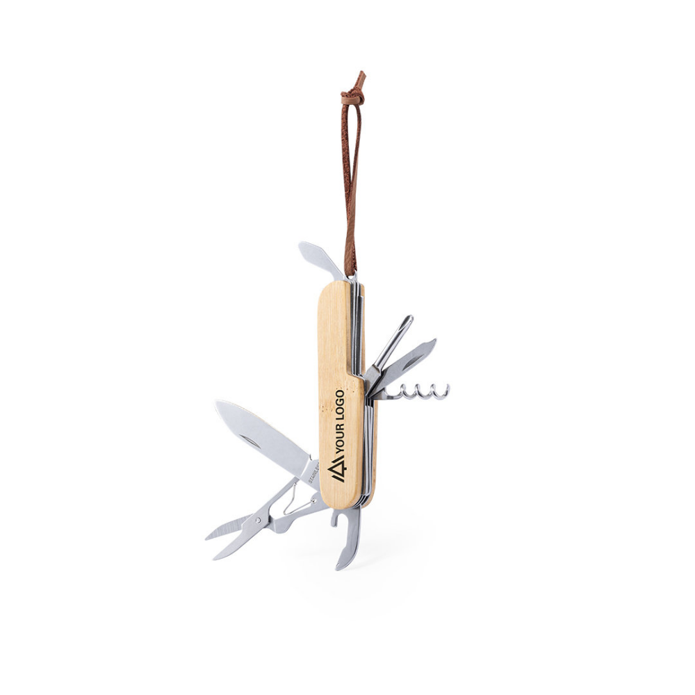 Couteau Multifonction en Acier Inoxydable et Bambou - Saint-Pierre-le-Vieux