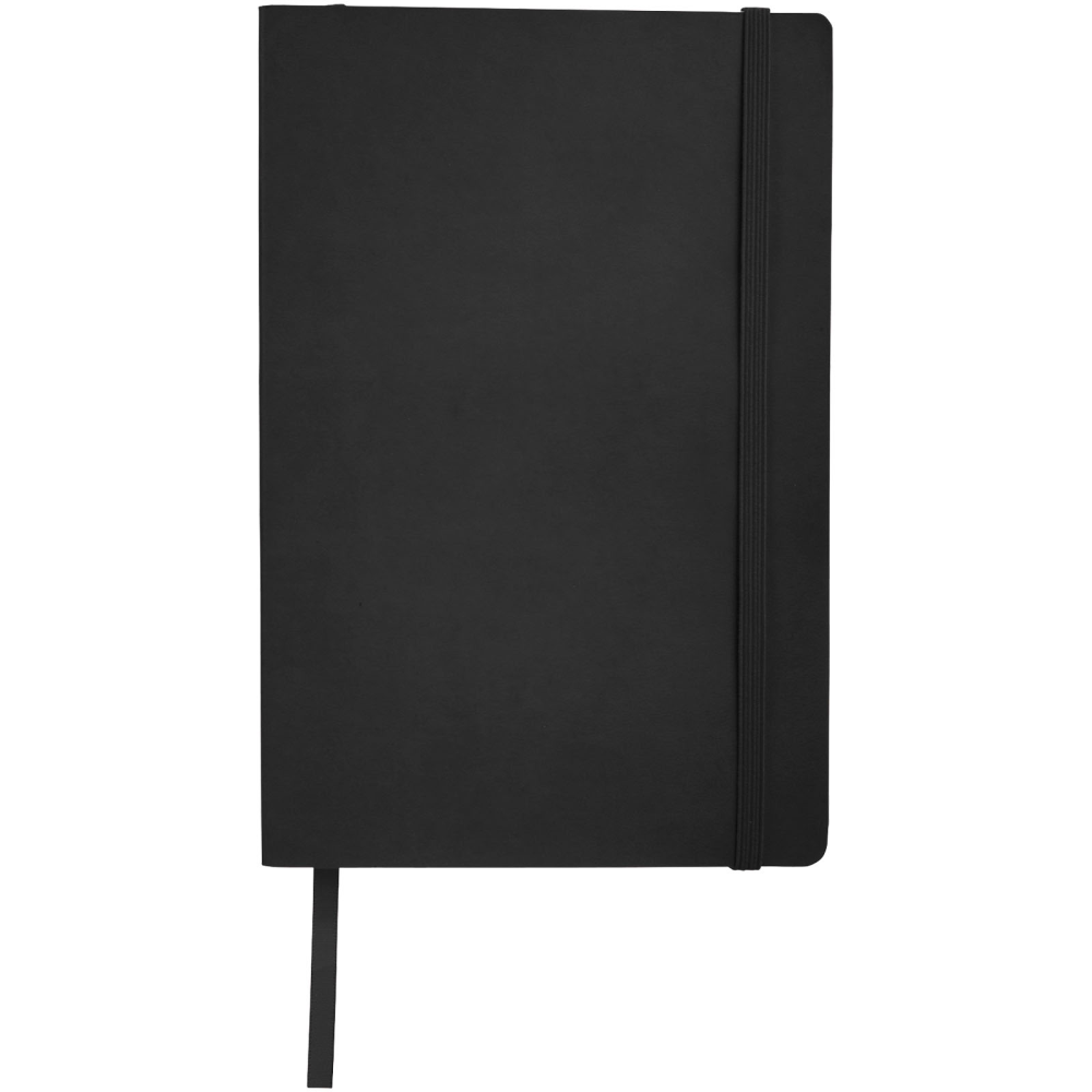 Cuaderno A5 con cubierta suave al tacto, cierre elástico y bolsillo para documentos - Arrúbal