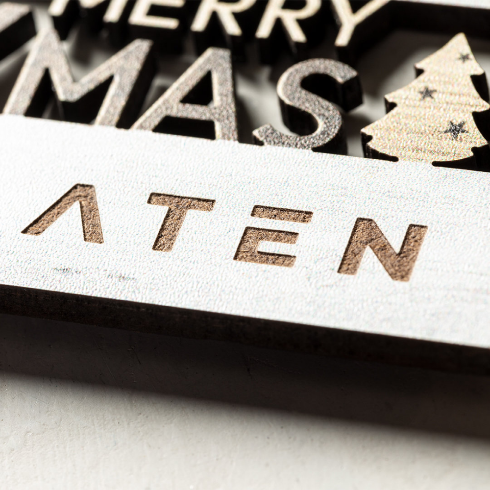 Magnete di legno bicolore Buon Natale - Dovera