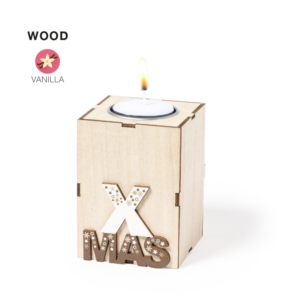 Christmas Scented Wooden Candle - Crewe