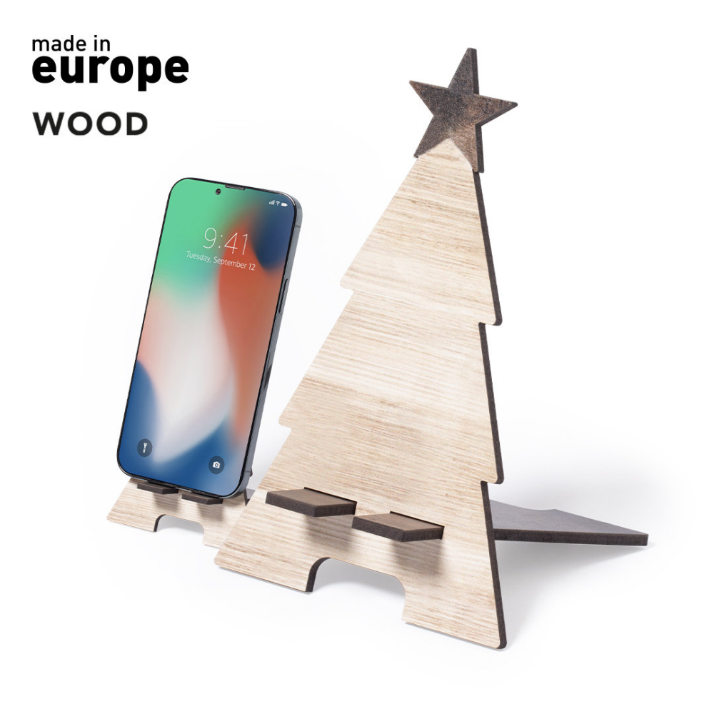 Support de téléphone en bois de Noël - Cucuron