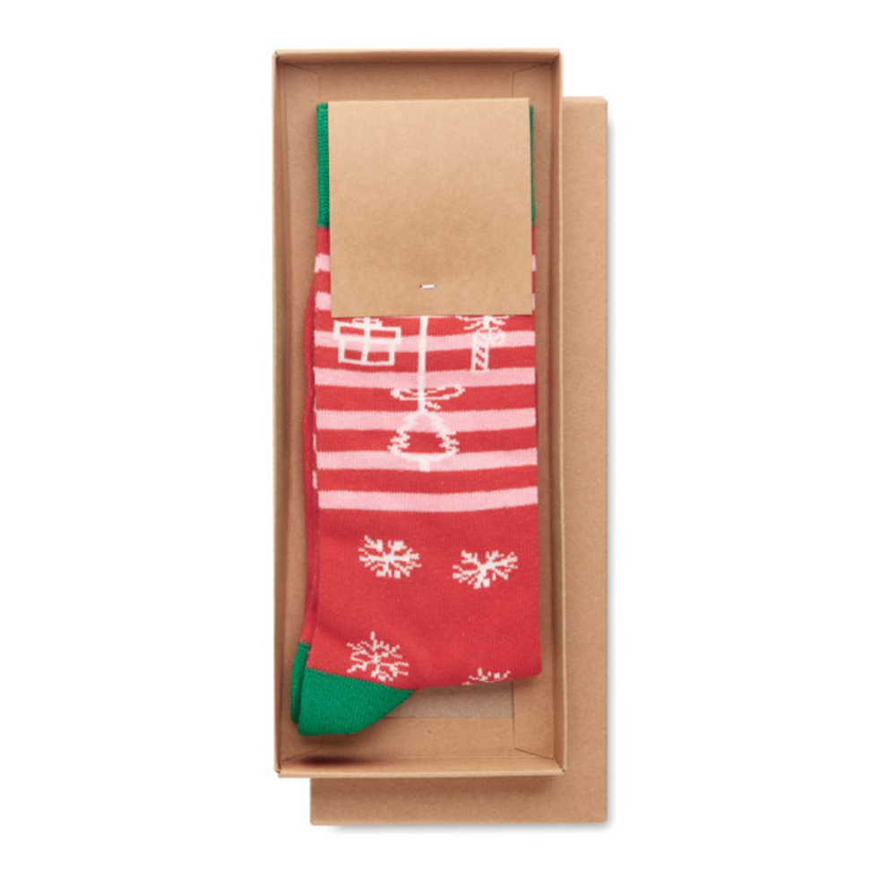Seasonal Cotton Blend Socks in Giftbox Size L - Achurch