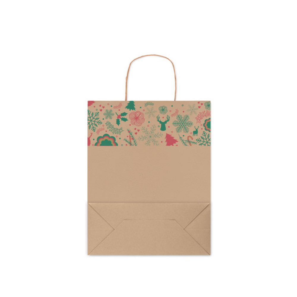 Christmas Medium Recycled Paper Gift Bag - New Milton