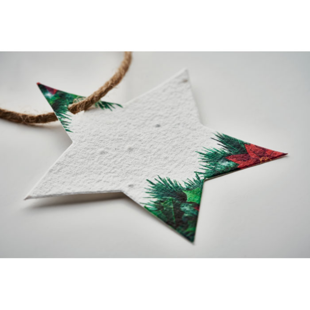 Ornamento di Natale in carta semi di fiori selvatici - Rho