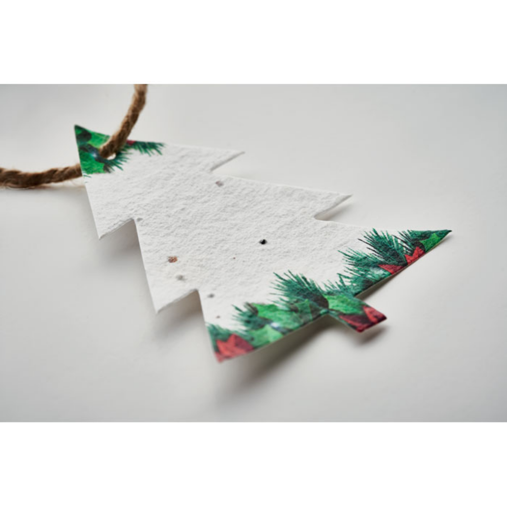 Adorno navideño de papel con semillas de flores silvestres - Egerton