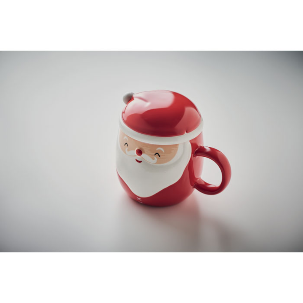 Santa Claus Decorated Ceramic Mug with Lid - Rochester