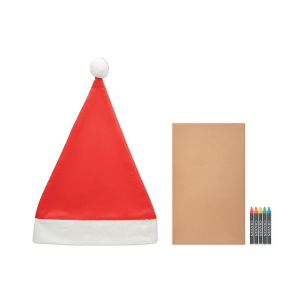 Set da colorare con cappello di Babbo Natale per bambini - Signa